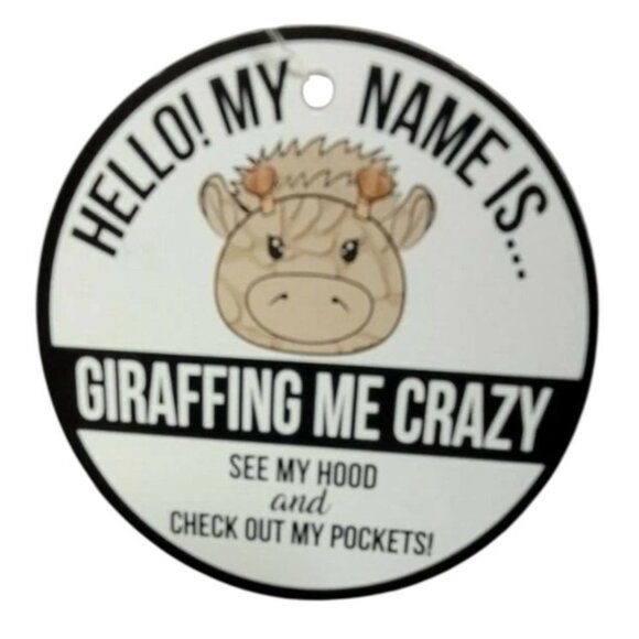 Giraffe‎ Print XS Hooded Fleece Onesie Pajamas With Pockets Secret Treasures - Picture 5 of 11